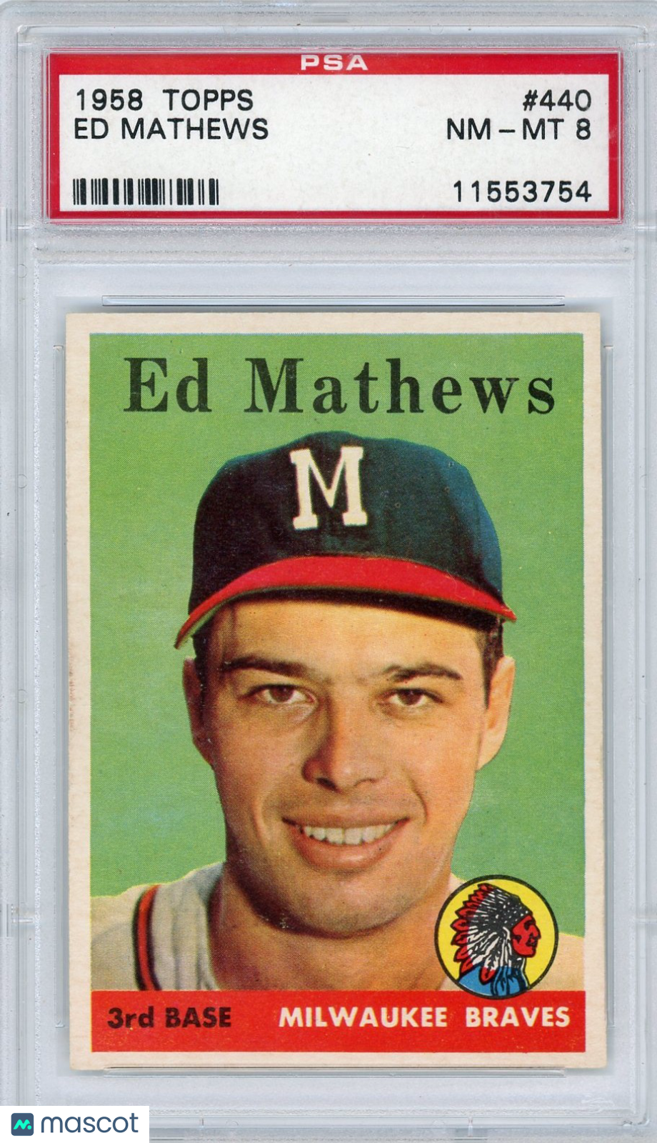 1958 Topps Ed Mathews #440 PSA 8