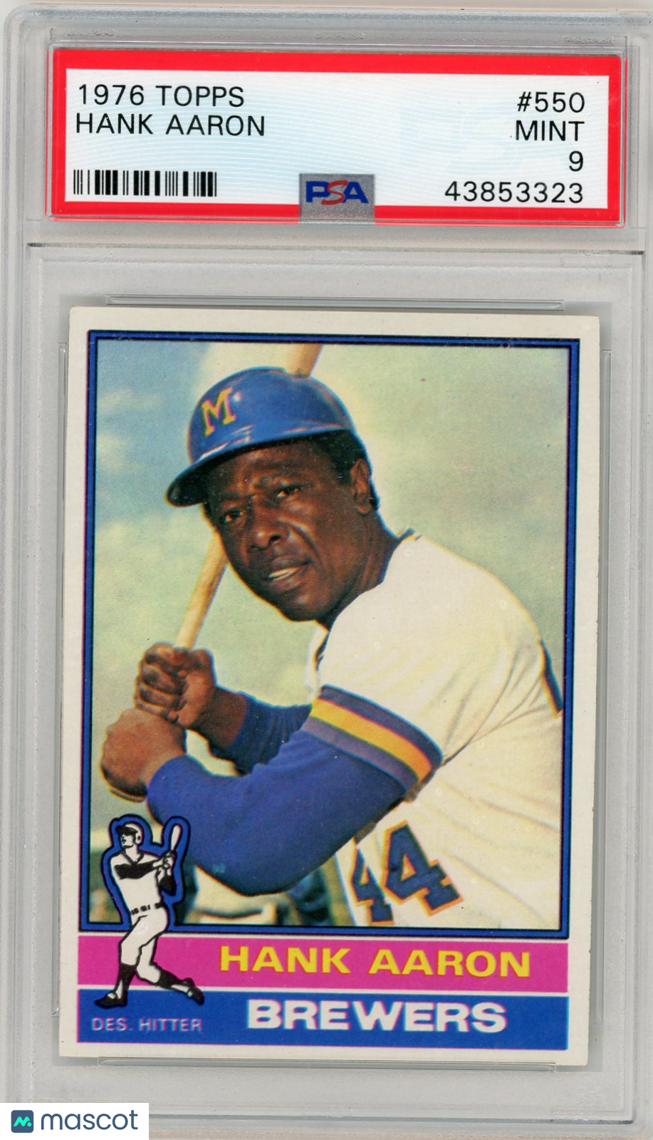 1976 Topps Hank Aaron #550 PSA 9