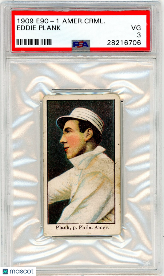 1909 E90-1 American Caramel Eddie Plank PSA 3