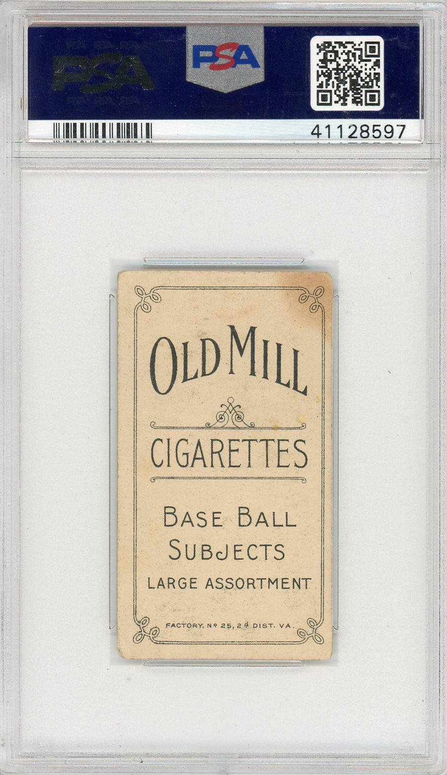 1909-11 T206 Old Mill Charley O'leary Portrait PSA 2