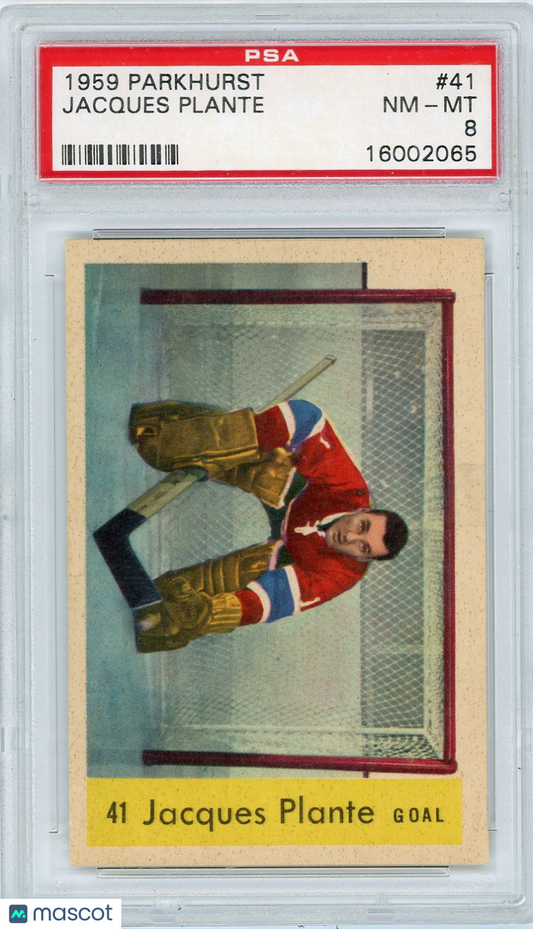 1959 Parkhurst Jacques Plante #41 PSA 8