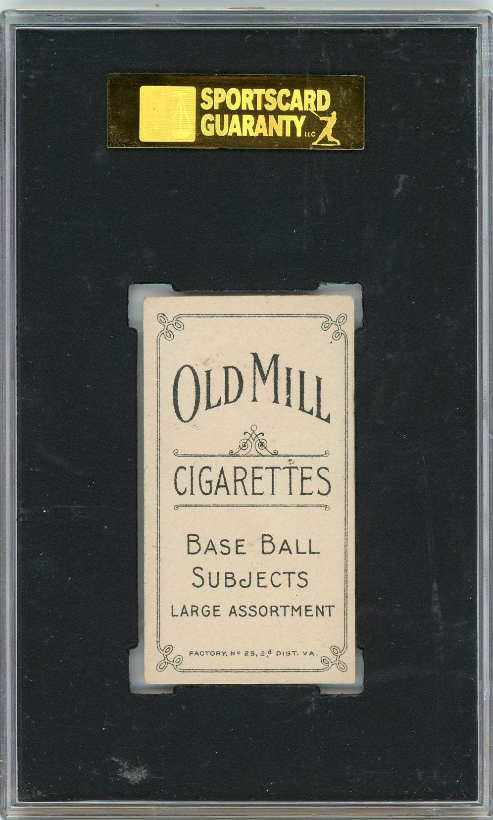 1909 Old Mill Cigarettes (T206) Sherry Magee With Bat SGC 6