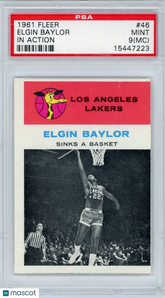 1961 Fleer Elgin Baylor #46 In Action PSA 9 MC