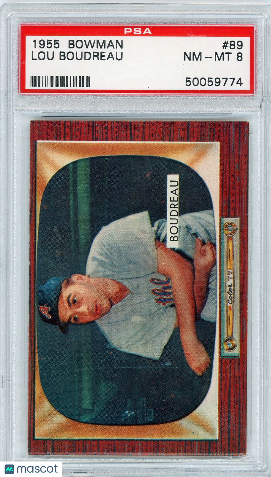 1955 Bowman Lou Boudreau #89 PSA 8