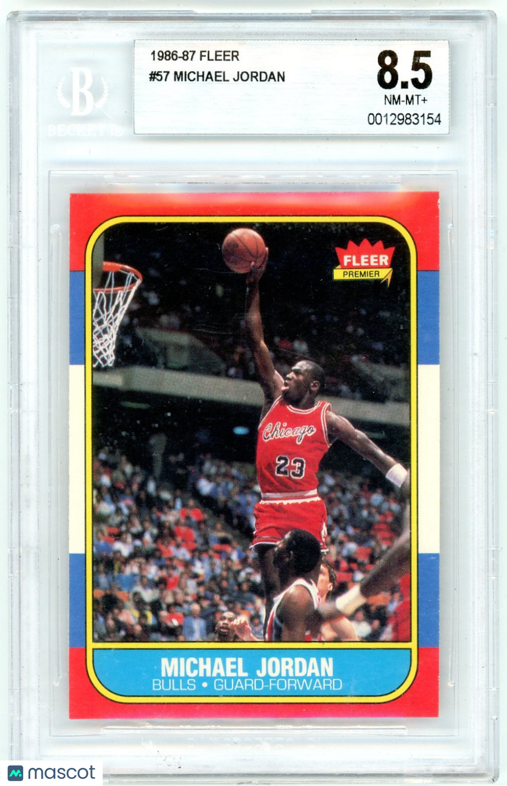 1986 Fleer Michael Jordan #57 BGS 8.5 Rookie