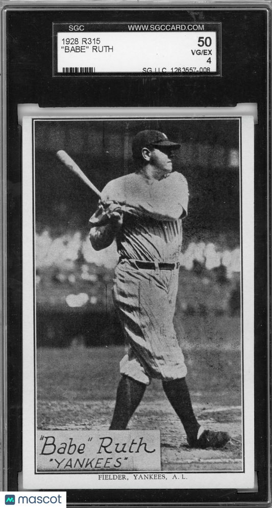 1928 R315 Babe Ruth SGC 4