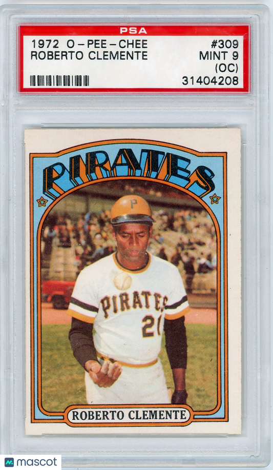1972 O-Pee-Chee Roberto Clemente #309 PSA 9 Oc