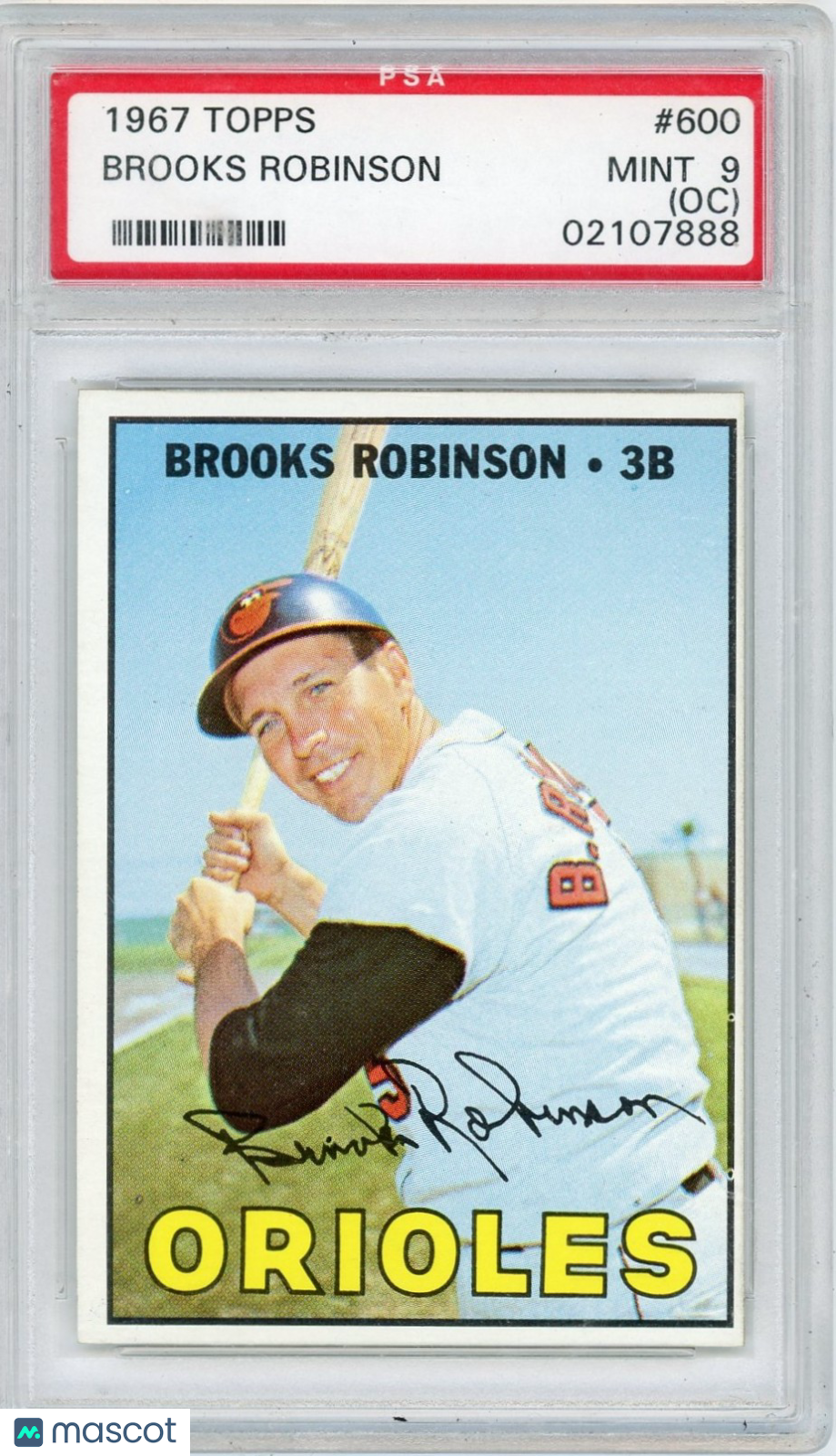 1967 Topps Brooks Robinson #600 Oc PSA 9