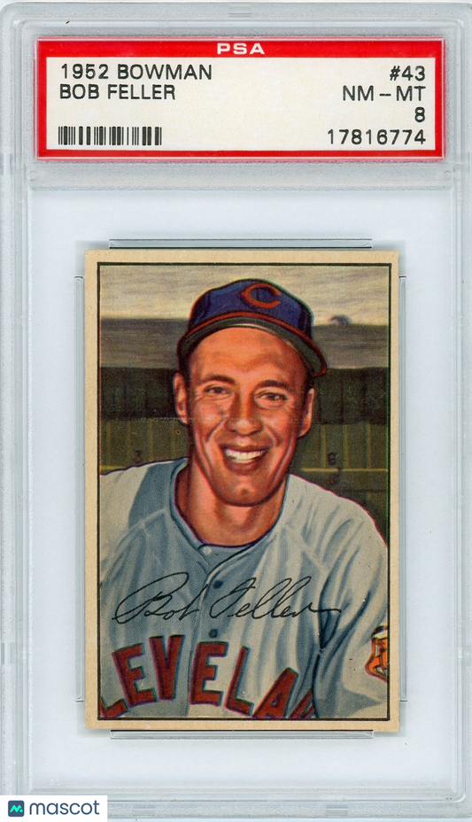 1952 Bowman Bob Feller #43 PSA 8