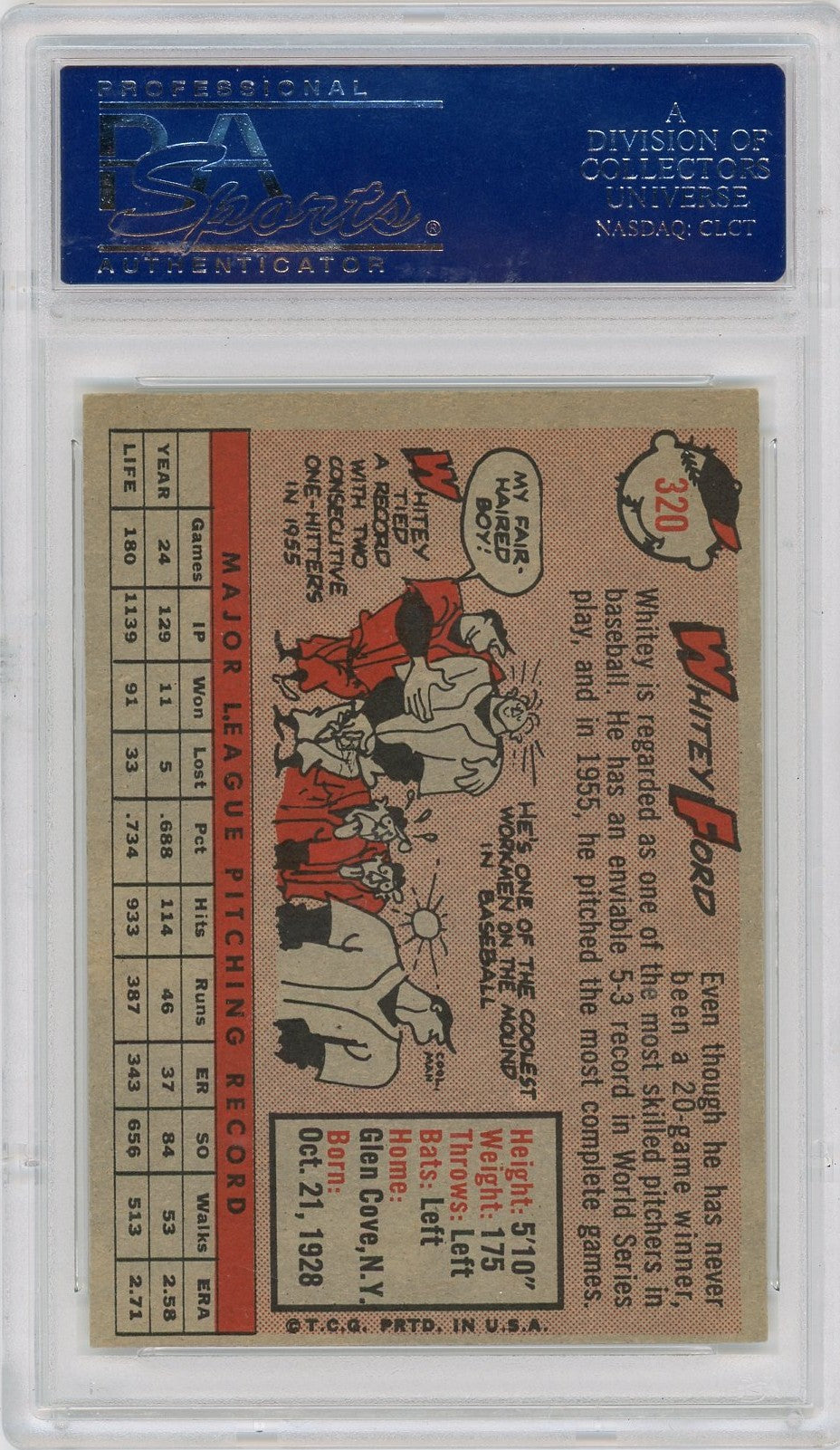 1958 Topps Whitey Ford #320 PSA 7