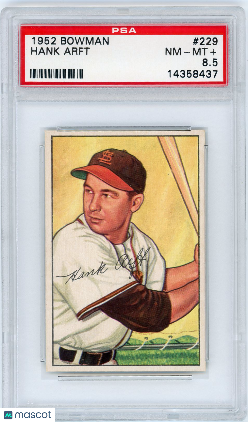 1952 Bowman Hank Arft #229 PSA 8.5