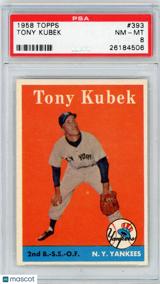 1958 Topps Tony Kubek #393 PSA 8