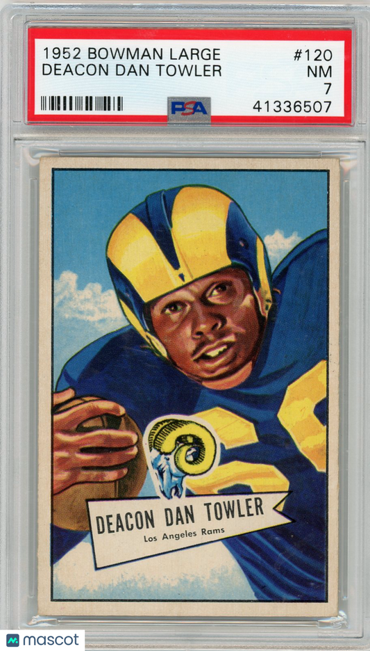 1952 Bowman Large Deacon Dan Towler #120 PSA 7