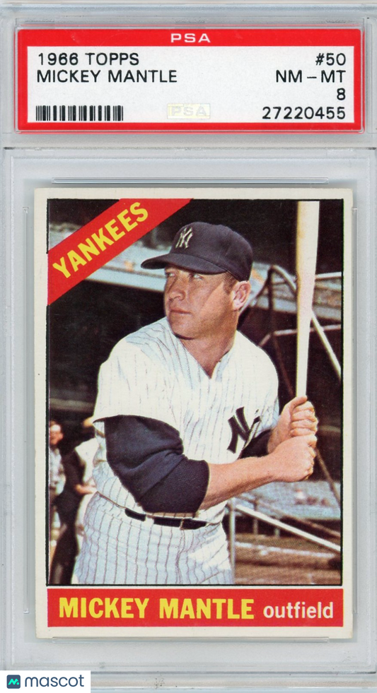 1966 Topps Mickey Mantle #50 PSA 8