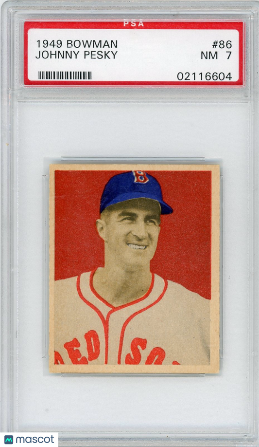 1949 Bowman Johnny Pesky #86 PSA 7