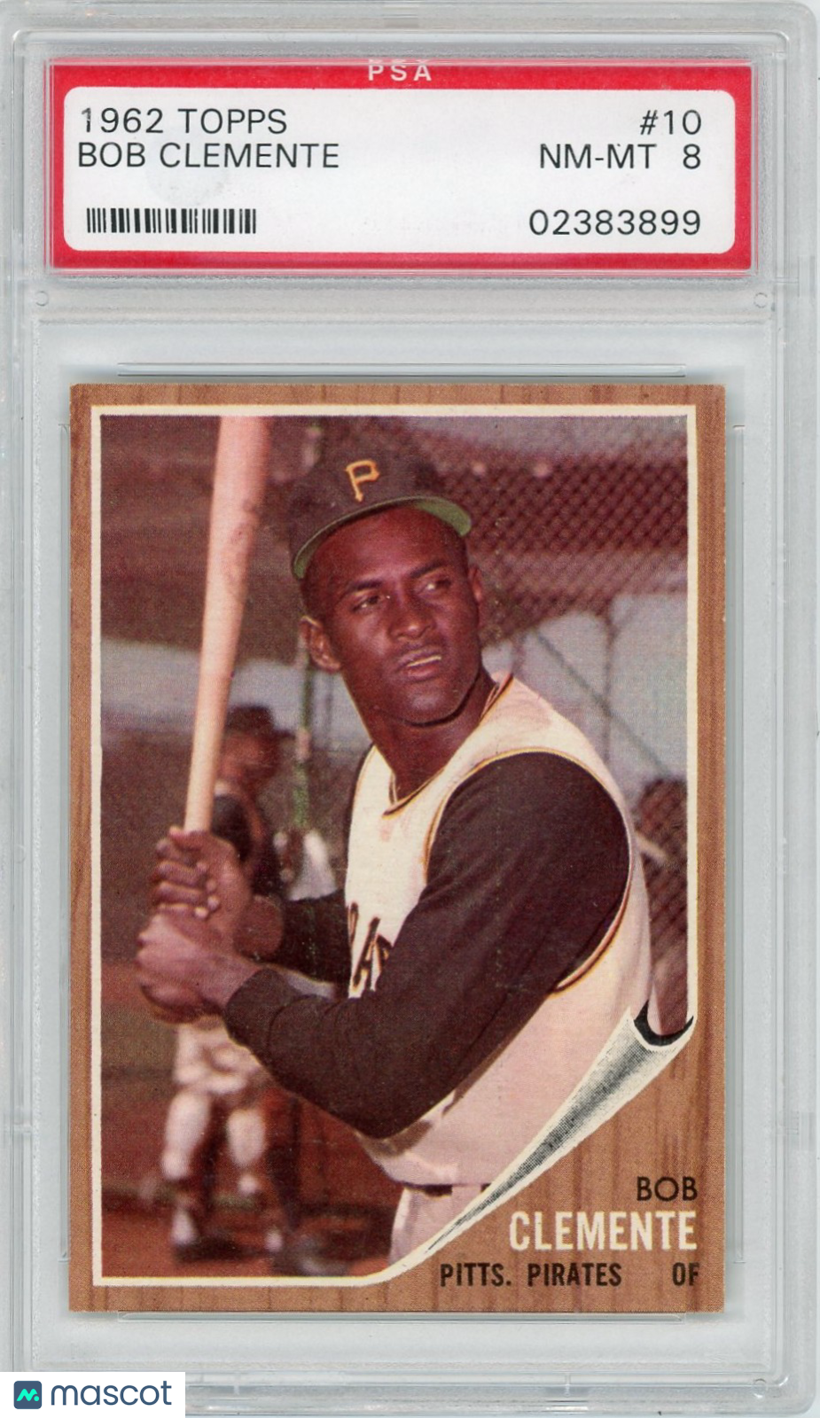 1962 Topps Bob Clemente #10 PSA 8