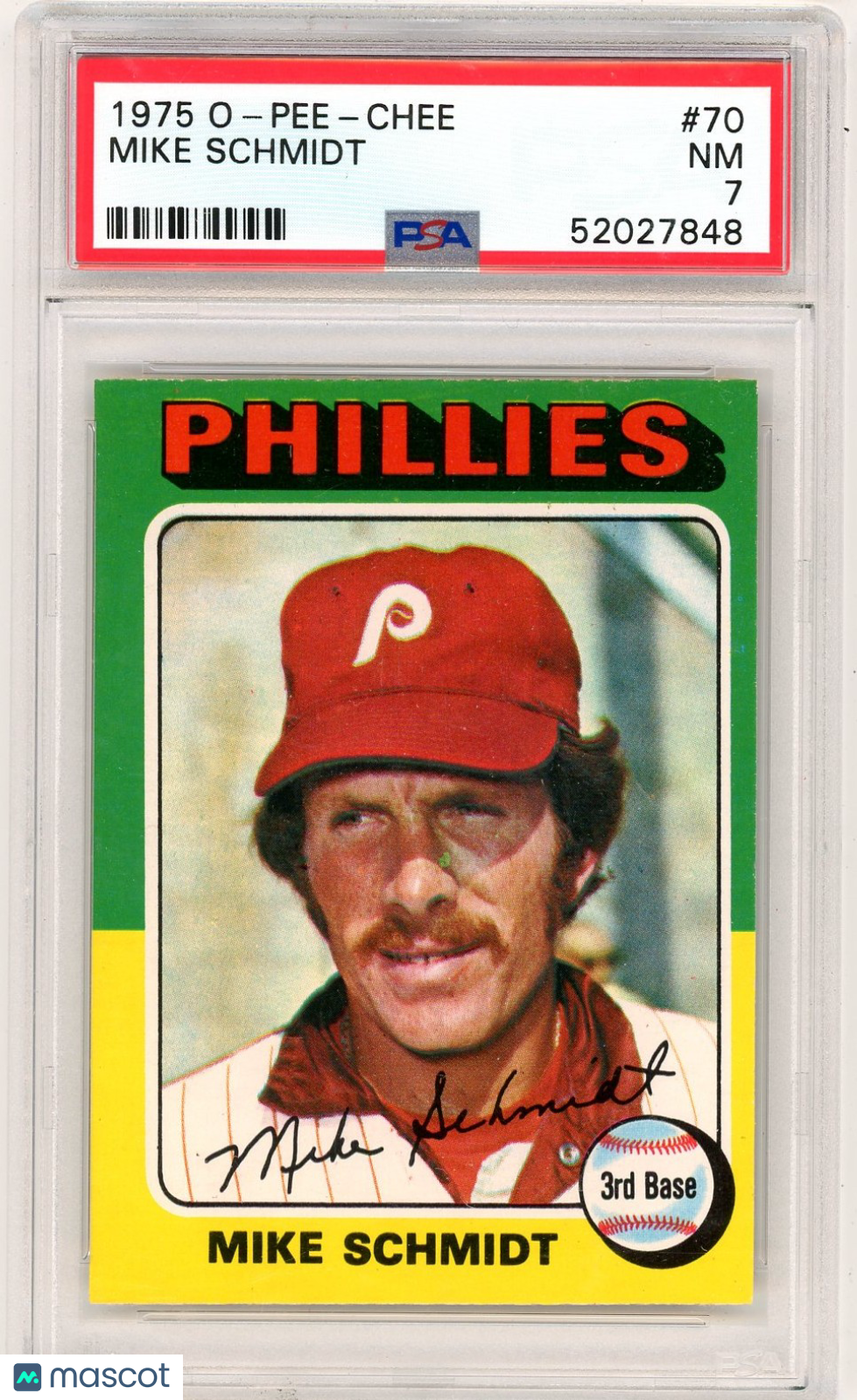 1975 O-Pee-Chee Mike Schmidt #70 PSA 7
