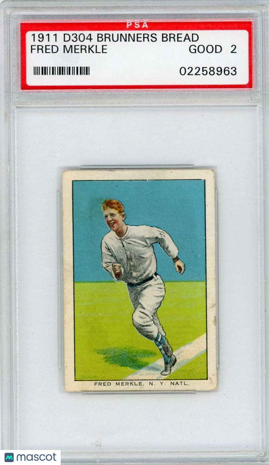 1911 D304 General Baking Co. Fred Merkle PSA 2