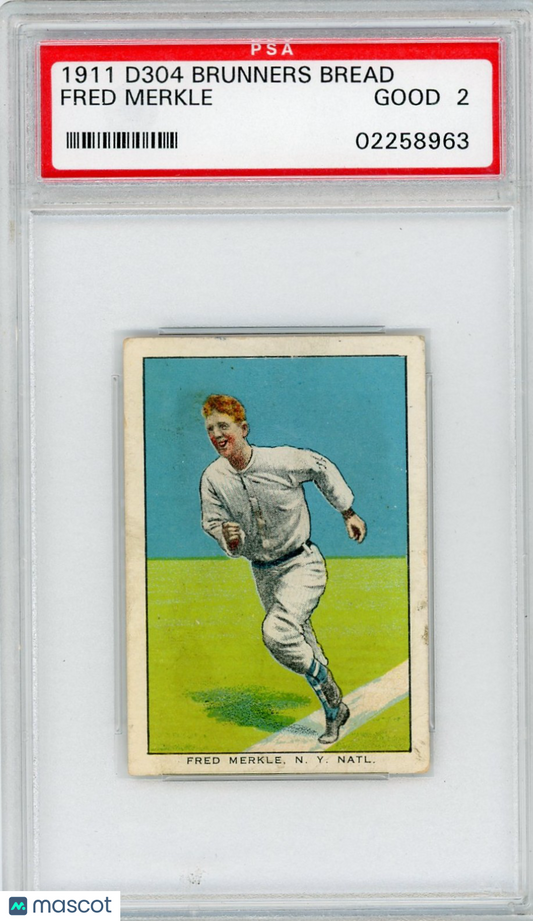 1911 D304 General Baking Co. Fred Merkle PSA 2