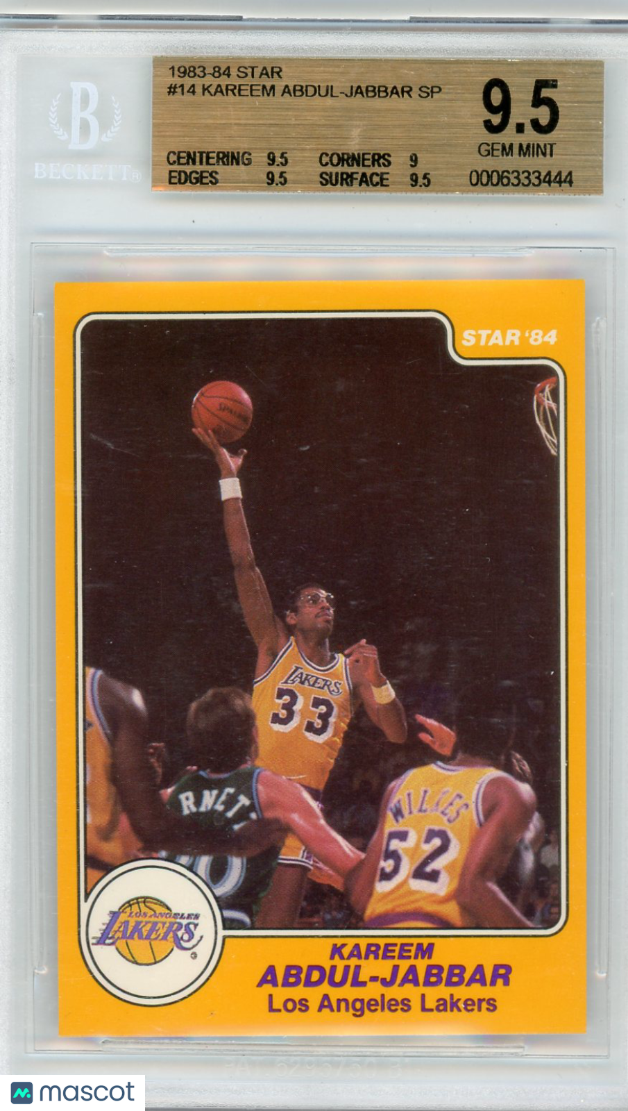 1983 Star Kareem Abdul-Jabbar SP #14 BGS 9.5