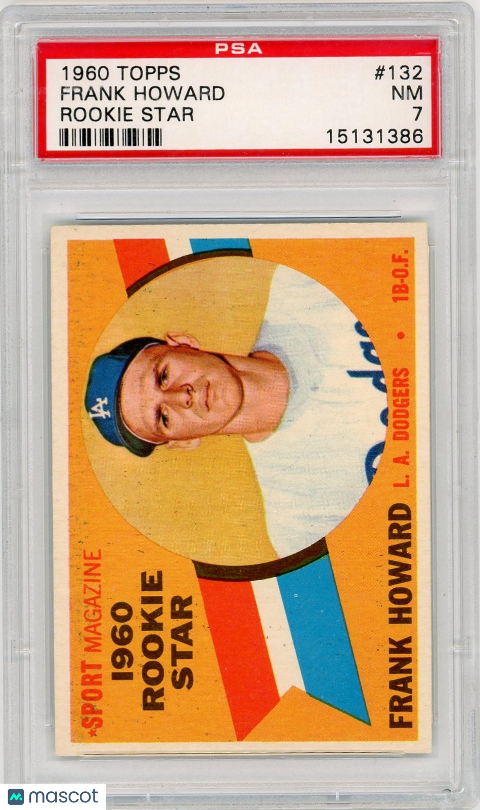 1960 Topps Frank Howard #132 Rookie Star PSA 7
