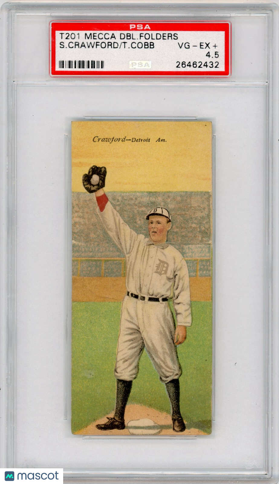 1911 T201 Mecca Double Folders T. Cobb S. Crawford PSA 4.5
