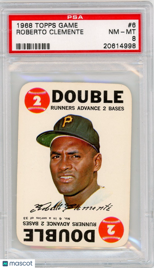 1968 Topps Game Roberto Clemente #6 PSA 8