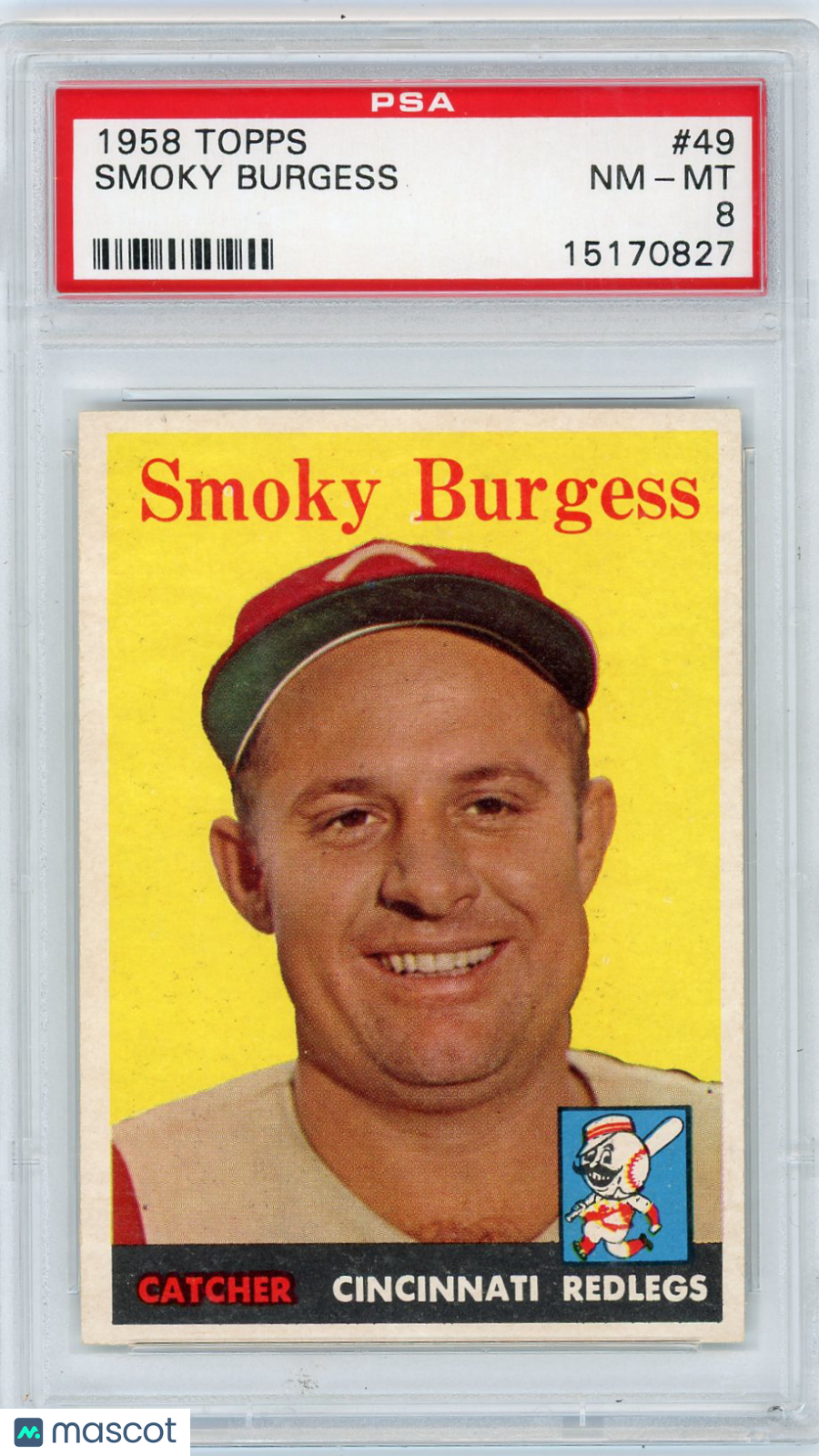 1958 Topps Smoky Burgess #49 PSA 8