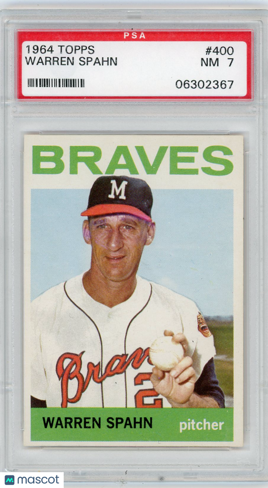 1964 Topps Warren Spahn #400 PSA 7