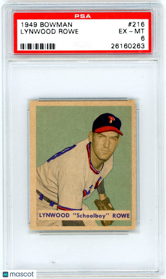 1949 Bowman Lynwood Rowe #216 PSA 6