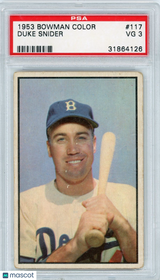 1953 Bowman Color Duke Snider #117 PSA 3