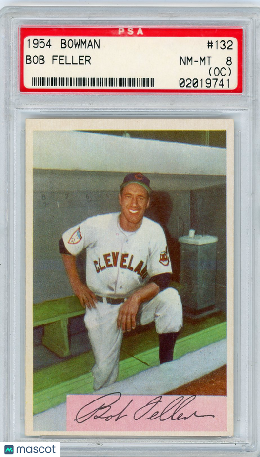 1954 Bowman Bob Feller #132 PSA 8 Oc