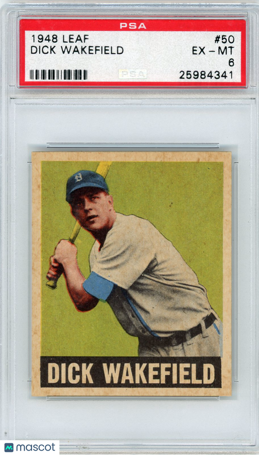 1948 Leaf Dick Wakefield #50 PSA 6
