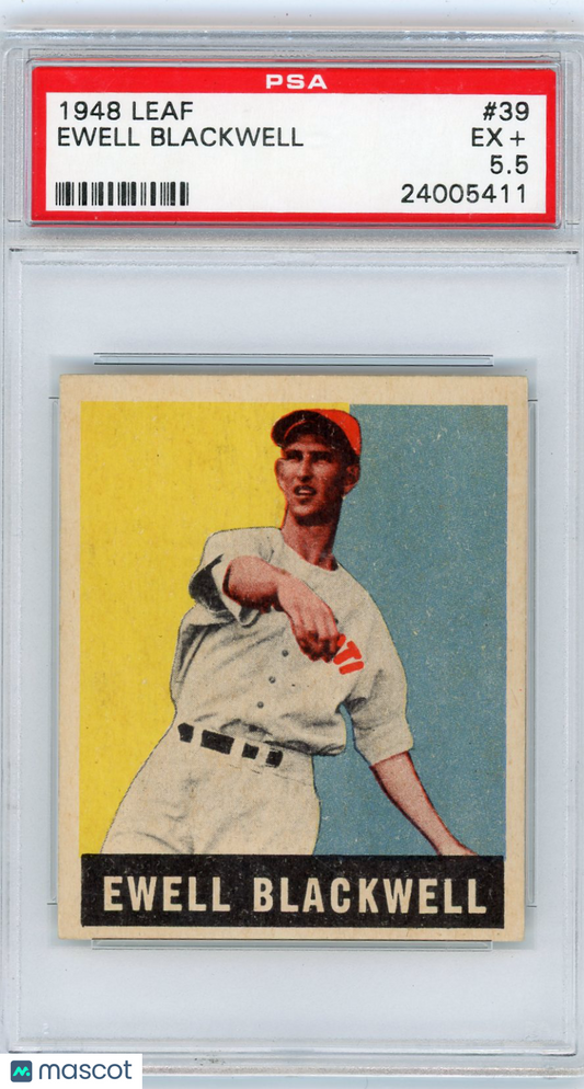 1948 Leaf Ewell Blackwell #39 PSA 5.5