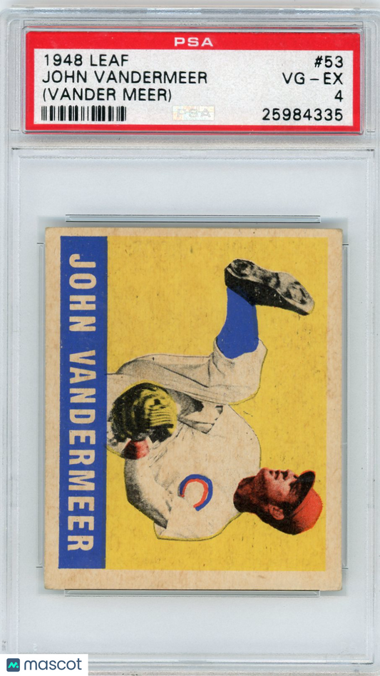 1948 Leaf John Vandermeer #53 (Vander Meer) PSA 4