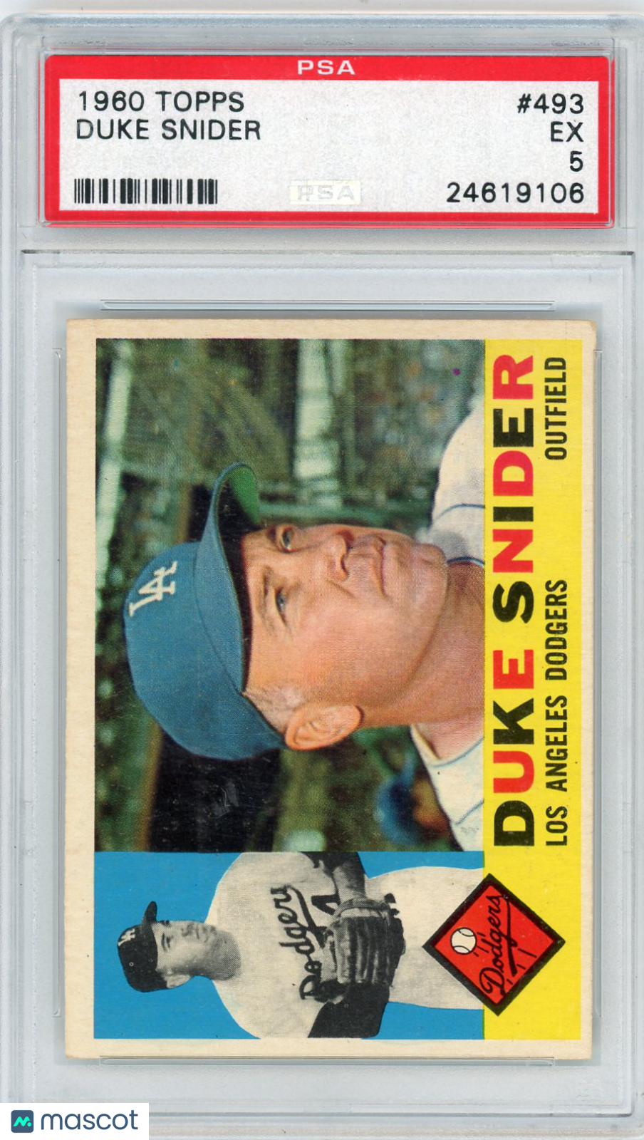1960 Topps Duke Snider #493 PSA 5