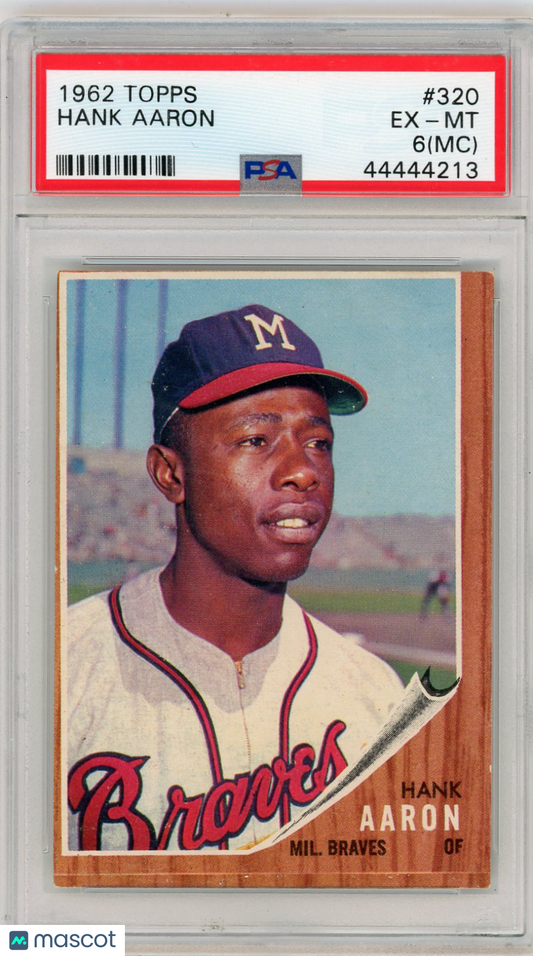 1962 Topps Hank Aaron #320 PSA 6 MC
