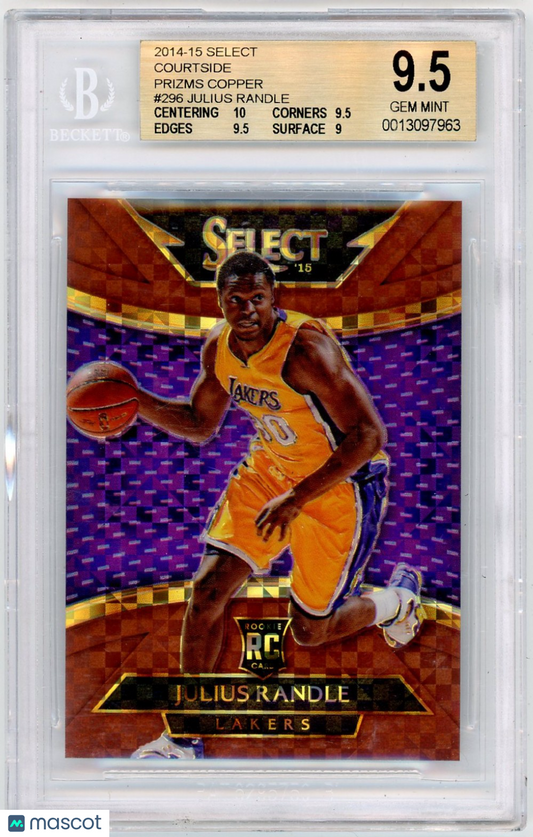 2014 Select Courtside Prizms Copper Julius Randle #296 BGS 9.5
