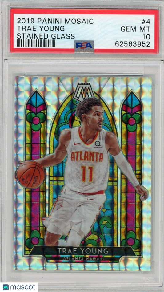 2019 Panini Mosaic Stained Glass Trae Young #4 PSA 10