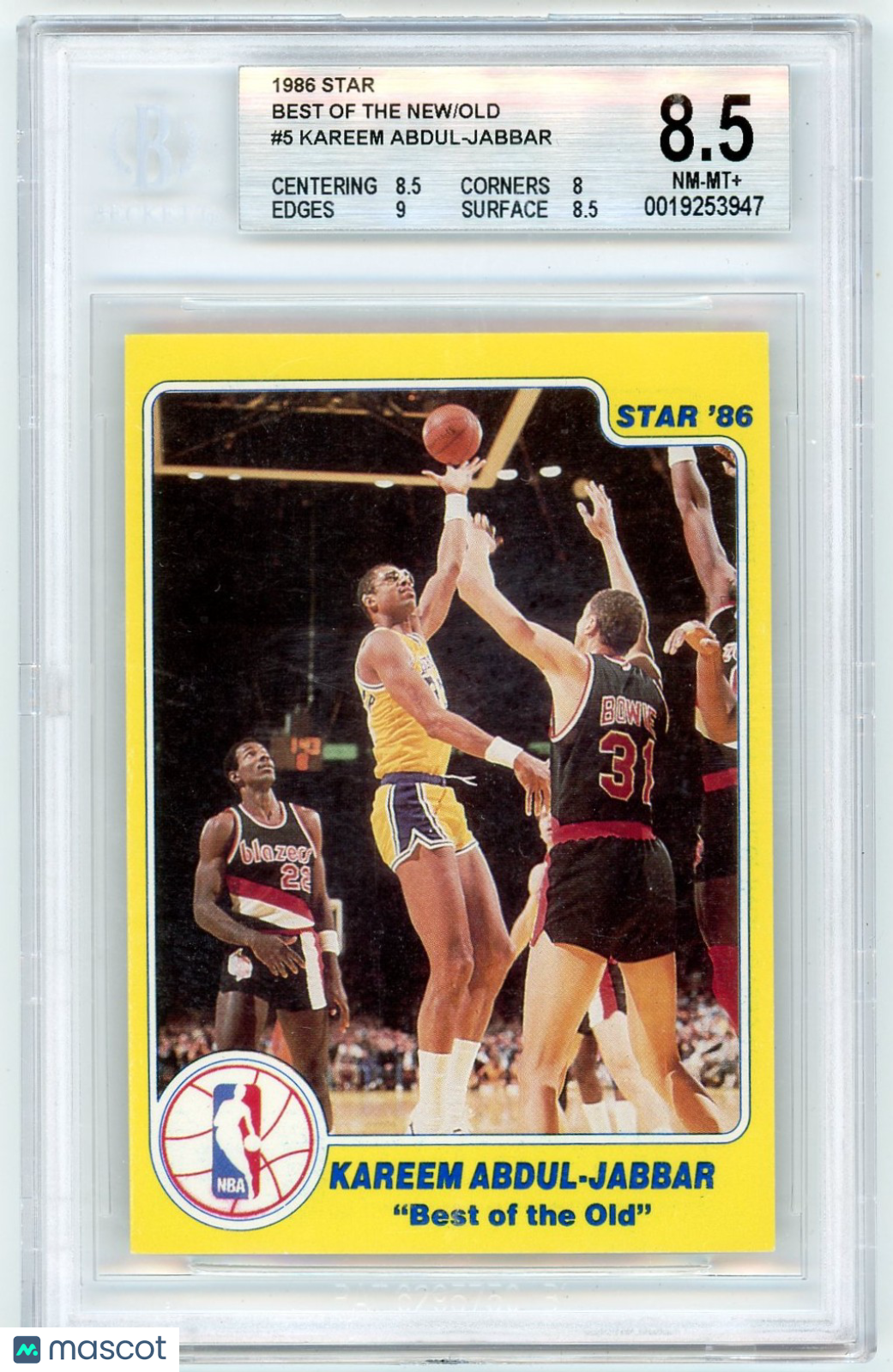 1986 Star Best of the New/Old Kareem Abdul-Jabbar #5 BGS 8.5