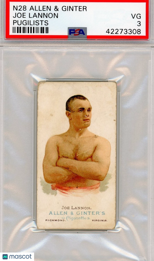 1888 N28 Allen & Ginter Joe Lannon Pugilists PSA 3