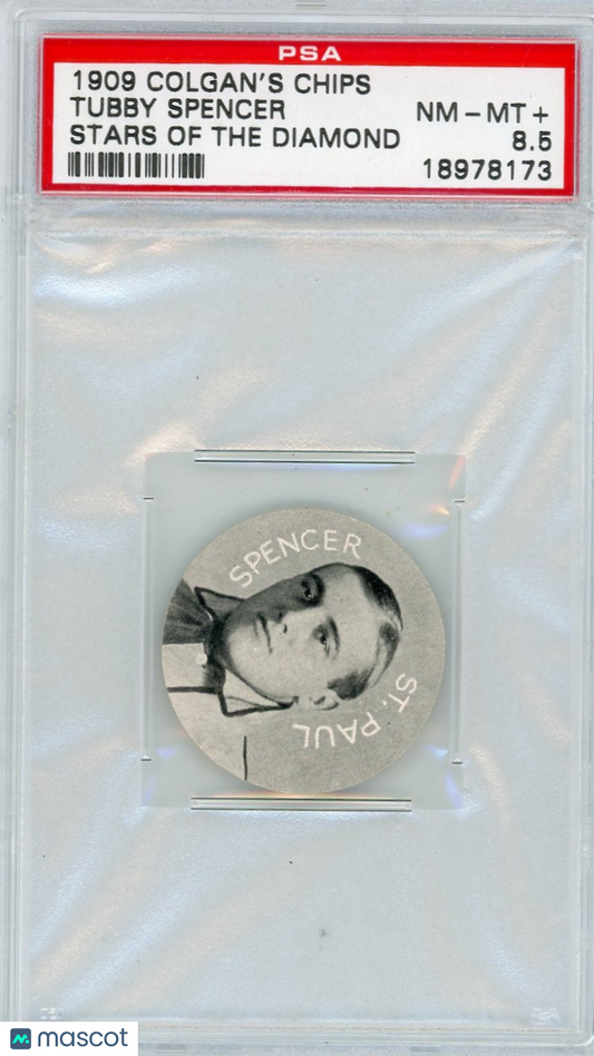 1909 Colgan's Chips Stars Of The Diamond Tubby Spencer PSA 8.5