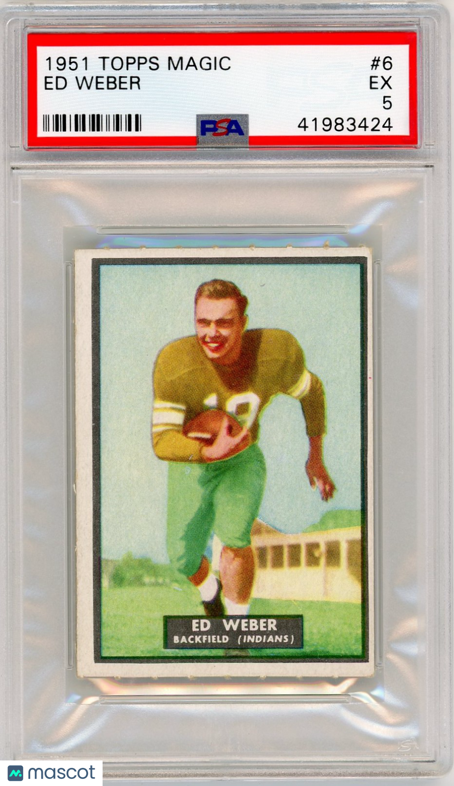 1951 Topps Magic Ed Weber #6 PSA 5