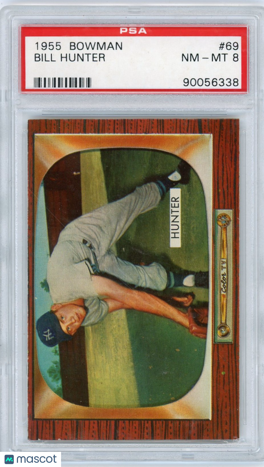 1955 Bowman Bill Hunter #69 PSA 8