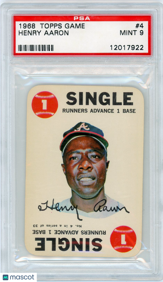 1968 Topps Game Henry Aaron #4 PSA 9