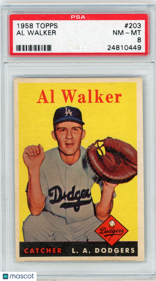1958 Topps Al Walker #203 PSA 8