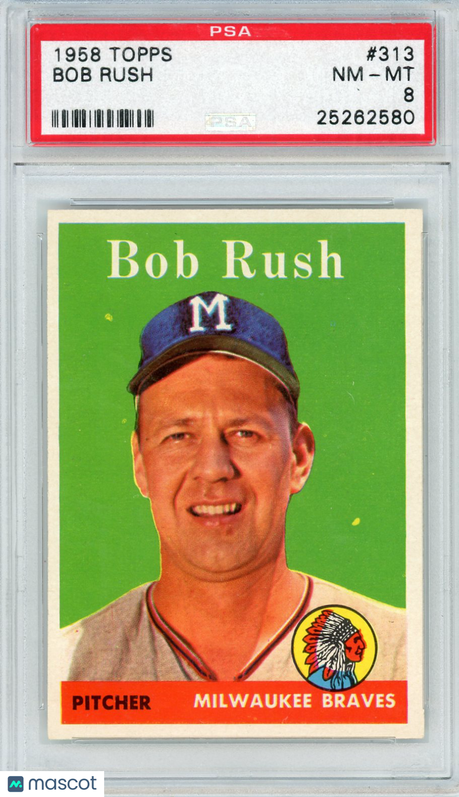 1958 Topps Bob Rush #313 PSA 8