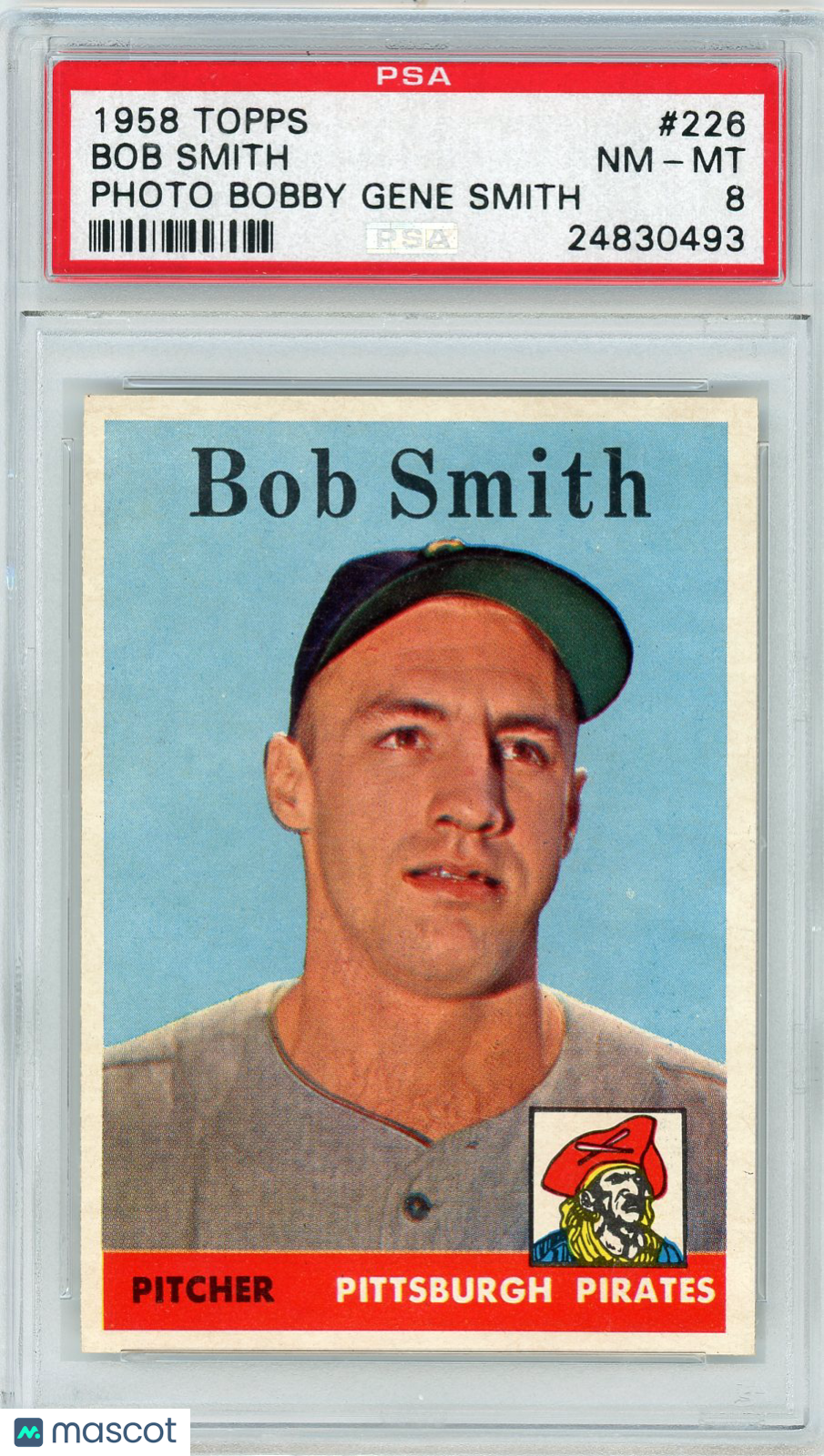 1958 Topps Bob Smith #226 Photo Bobby Gene Smith PSA 8