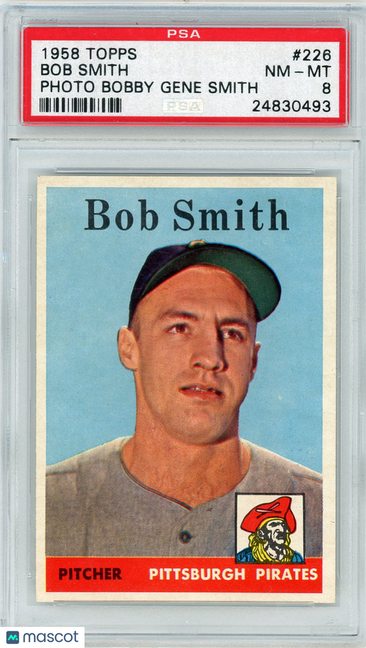 1958 Topps Bob Smith #226 Photo Bobby Gene Smith PSA 8