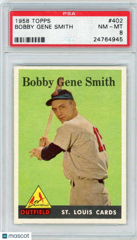 1958 Topps Bobby Gene Smith #402 PSA 8